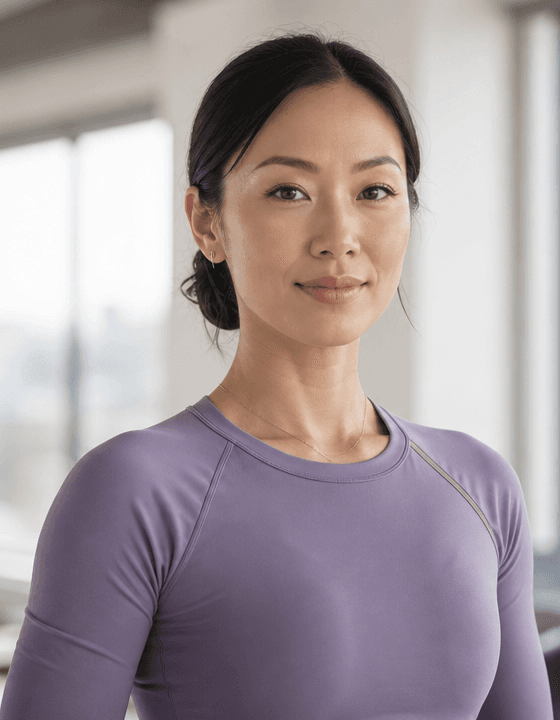 AI-generated avatar for Yuki, an AI coach persona — not a photo of a real person.